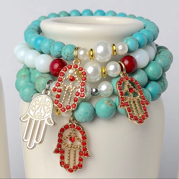 Ashley Jane Milan Jewelry - HAMSA HAND | Kabbalah Beaded Bracelets